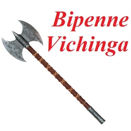 Ascia bipenne vichinga - scure storica vichinga da guerra con due lame.